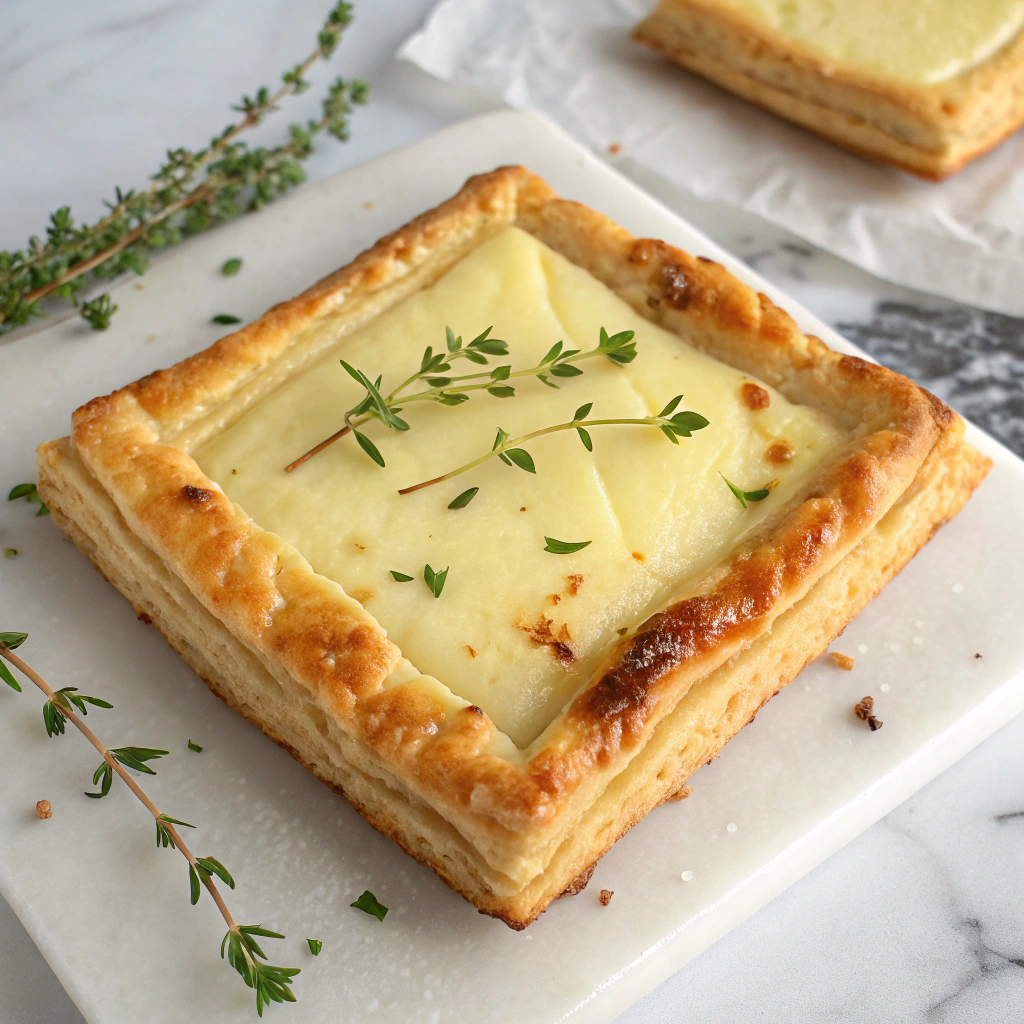 Baked Gruyère in Pastry with Rosemary and Garlic Recipe - Recipe Image