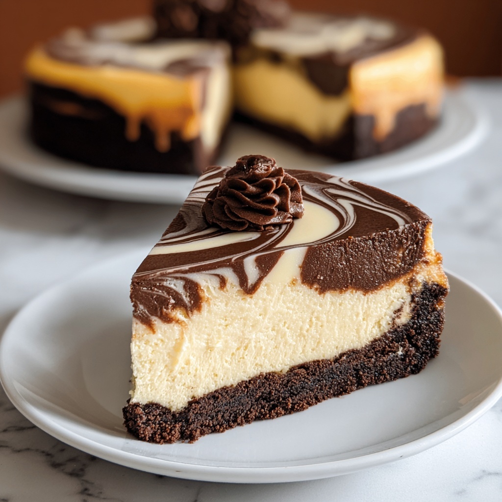 Chocolate Marble Cheesecake Recipe - Recipe Image