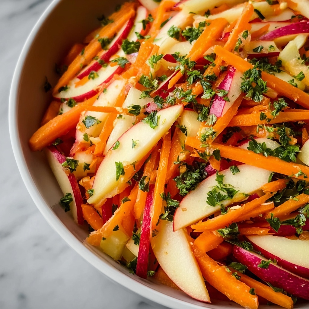 Crunchy Apple & Carrot Salad with Creamy Citrus Dressing Recipe - Recipe Image