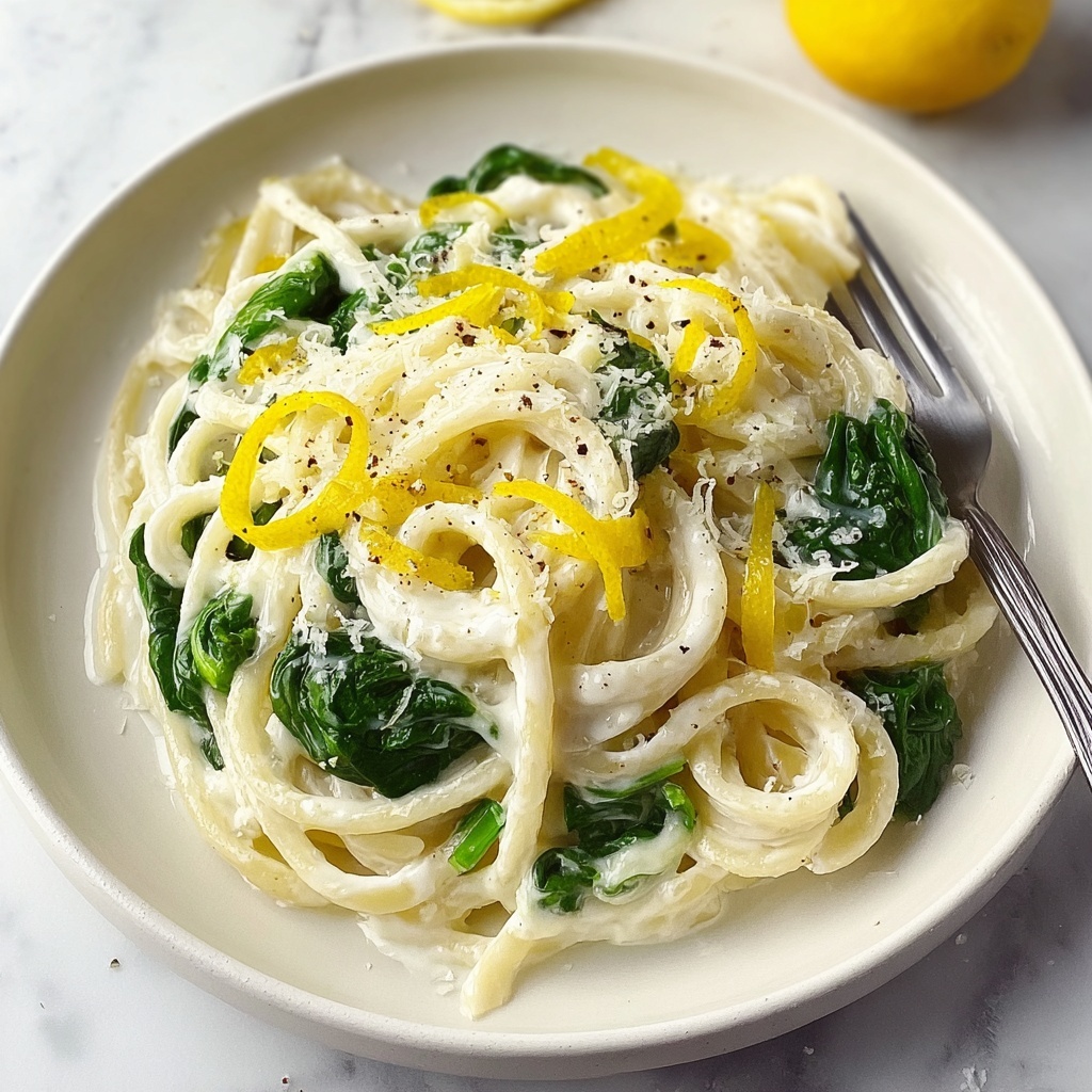 Easy Lemon Ricotta Pasta & Spinach Recipe - Recipe Image