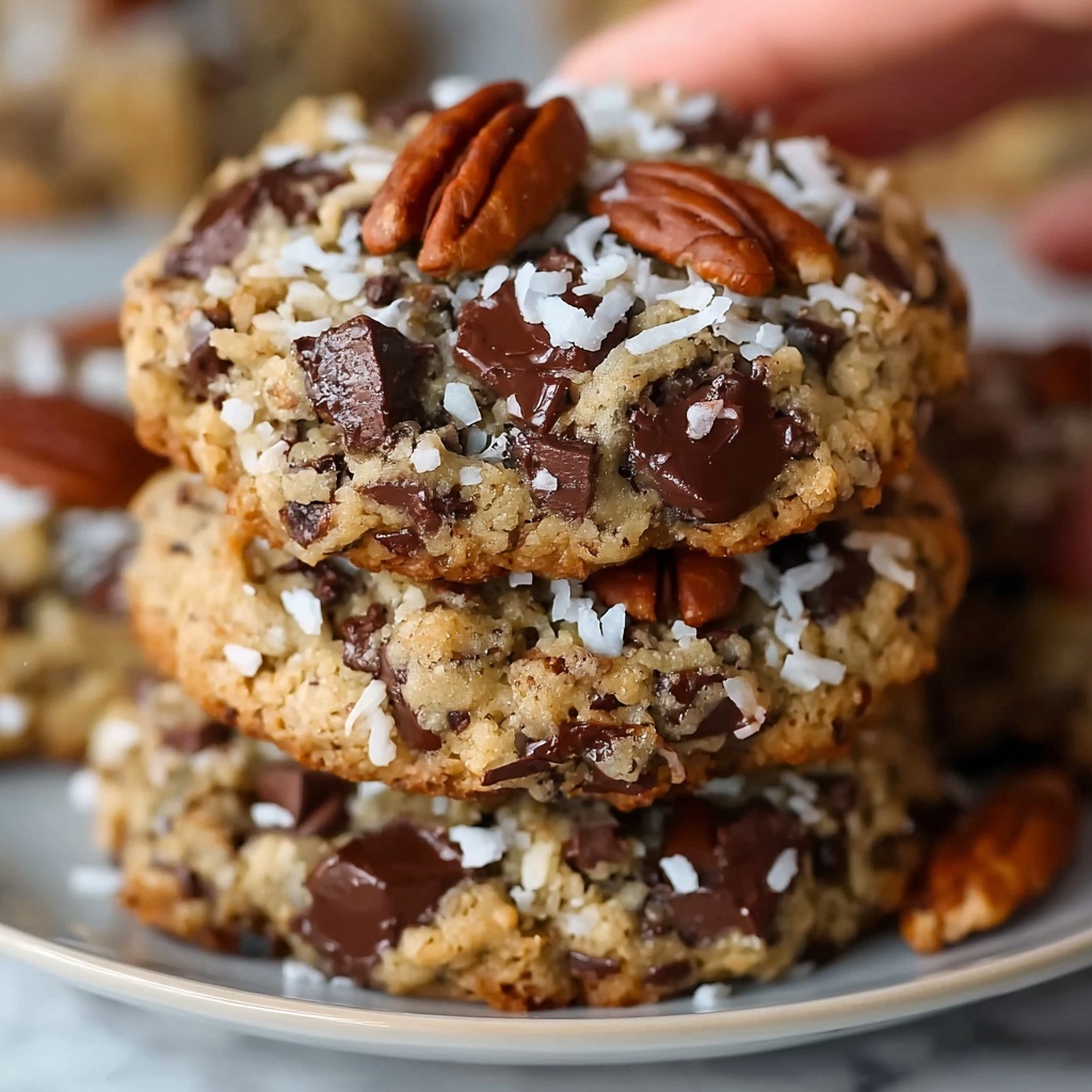 Chocolate Pecan Coconut Cookies Recipe - Recipe Image