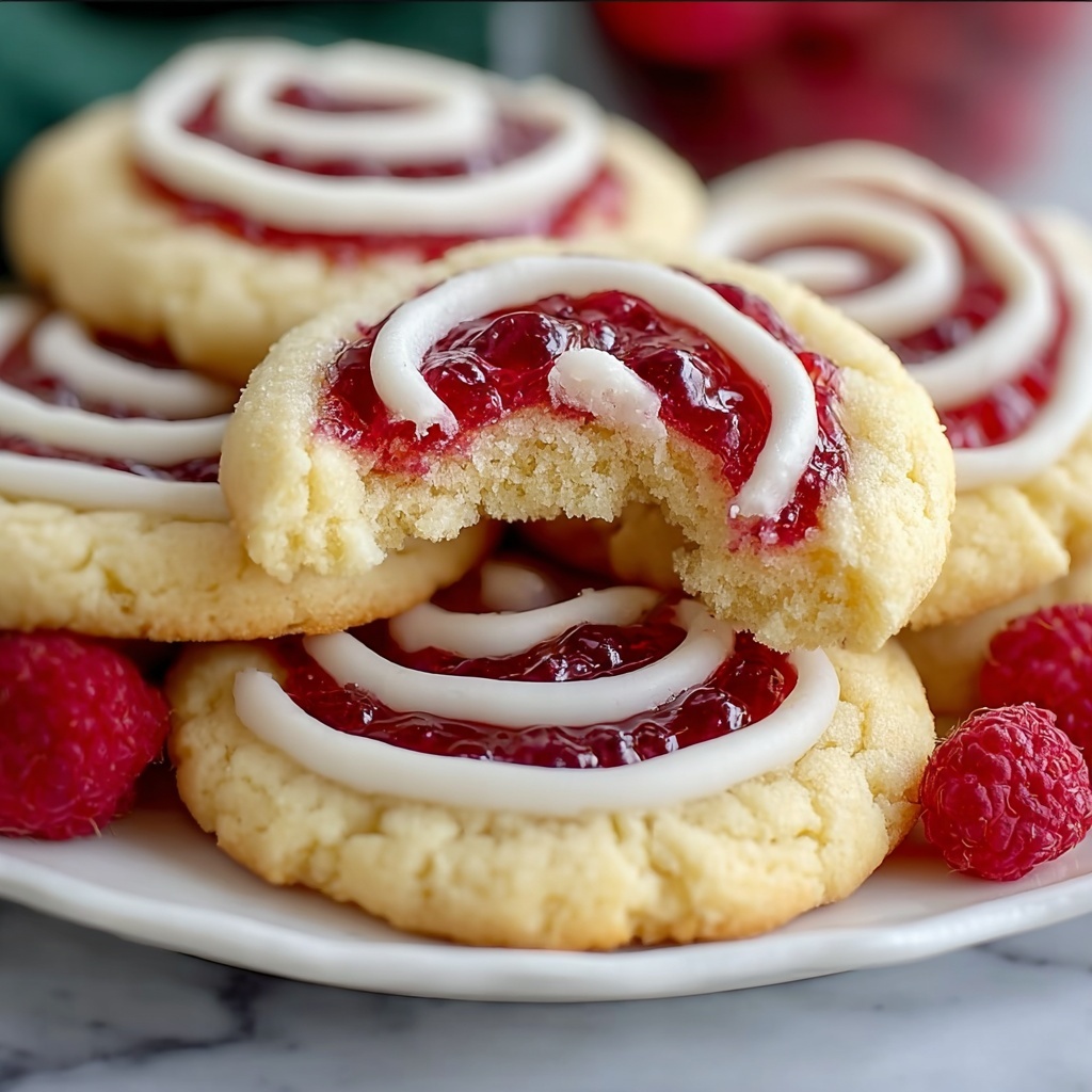 Raspberry Swirl Shortbread Cookies Recipe - Recipe Image