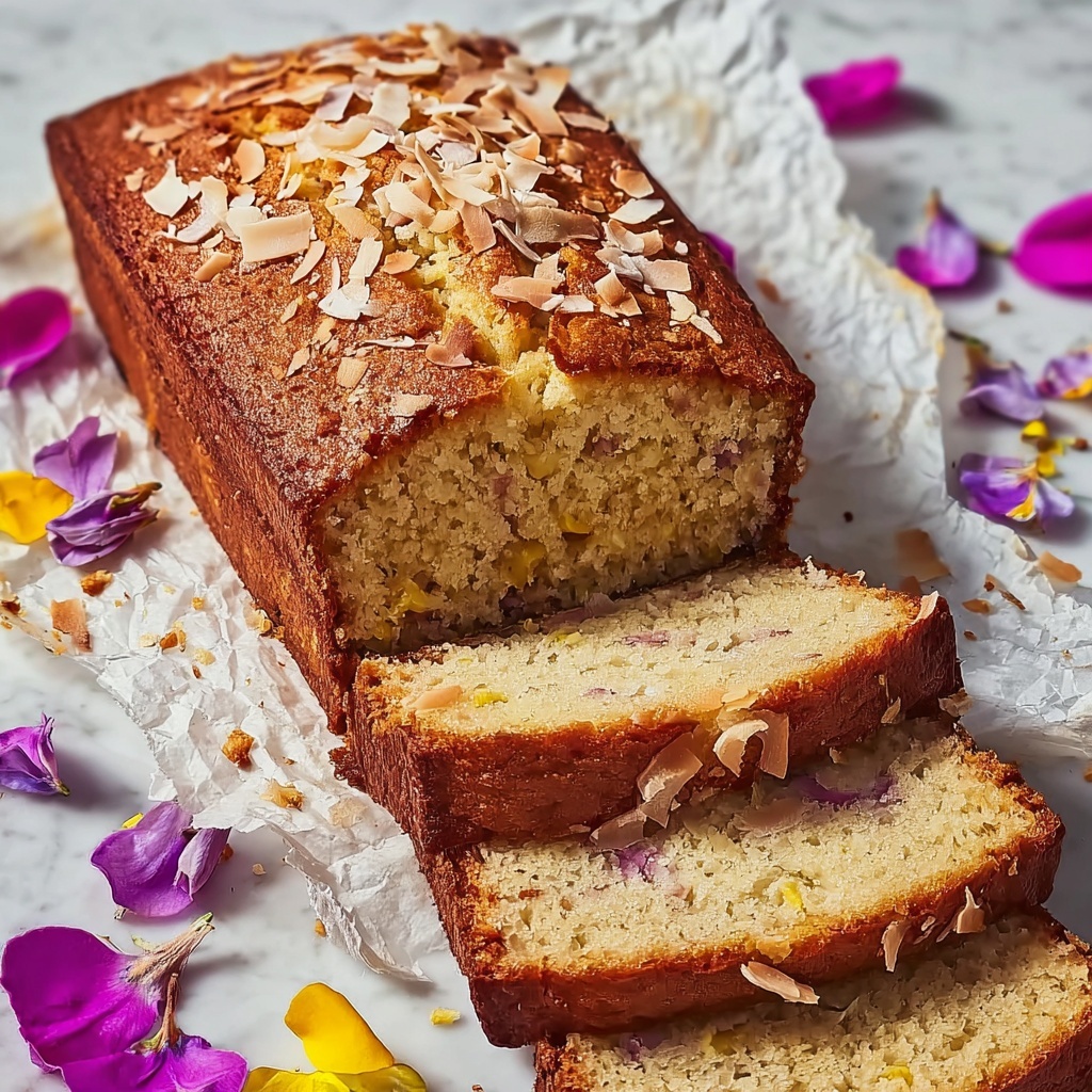 Hawaiian Banana Bread with Pineapple, Coconut & Macadamia Nuts Recipe - Recipe Image