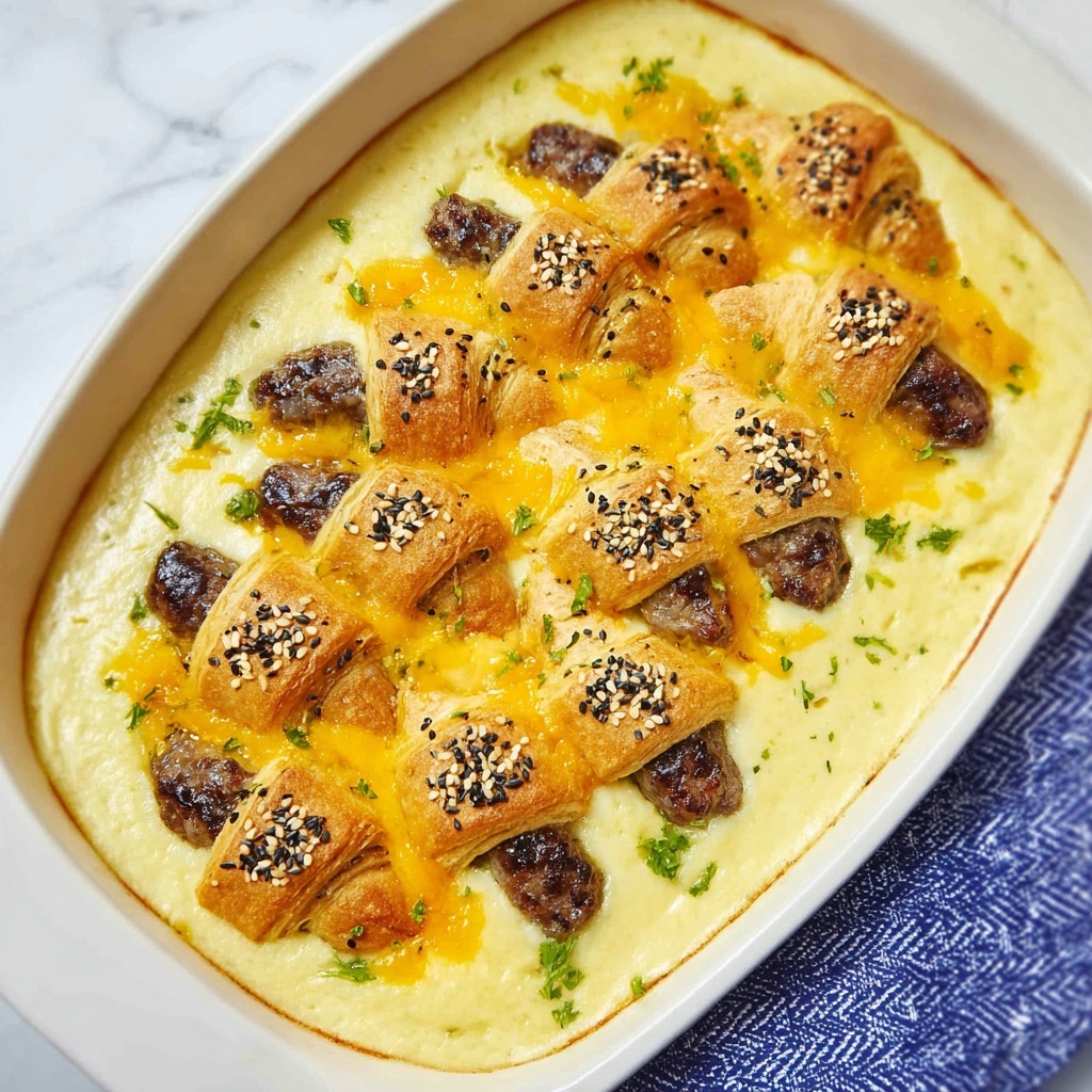 Sausage Crescent Roll Breakfast Casserole Recipe - Recipe Image