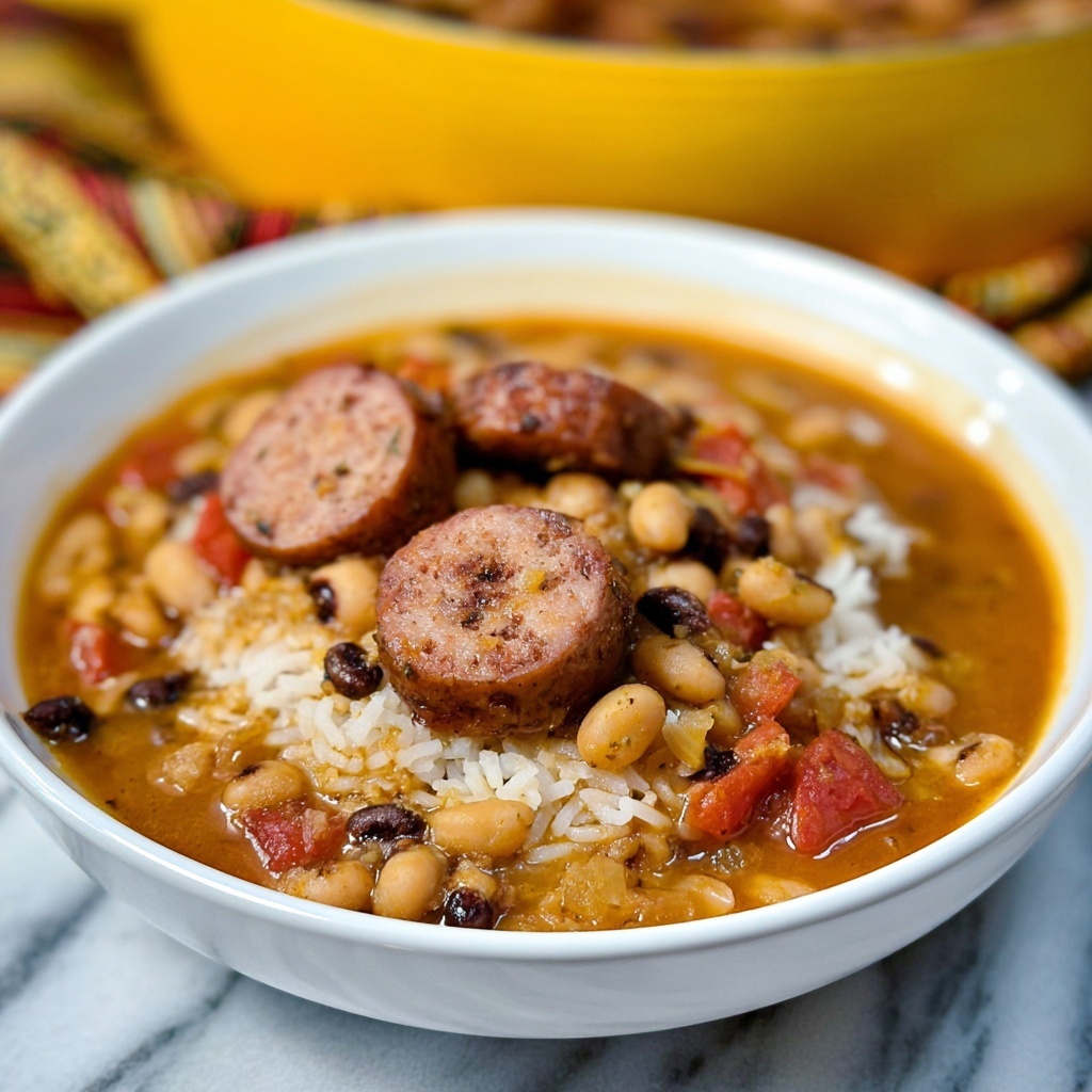Black Eyed Pea and Smoked Sausage Soup Recipe - Recipe Image