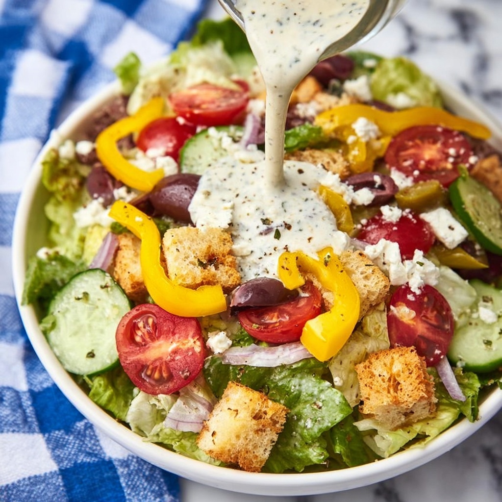 Creamy Greek Salad Recipe - Recipe Image