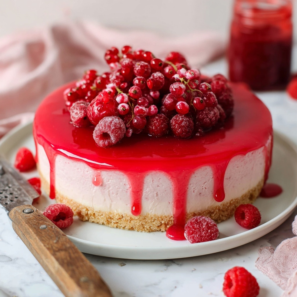 Vegan Raspberry Cheesecake Recipe - Recipe Image