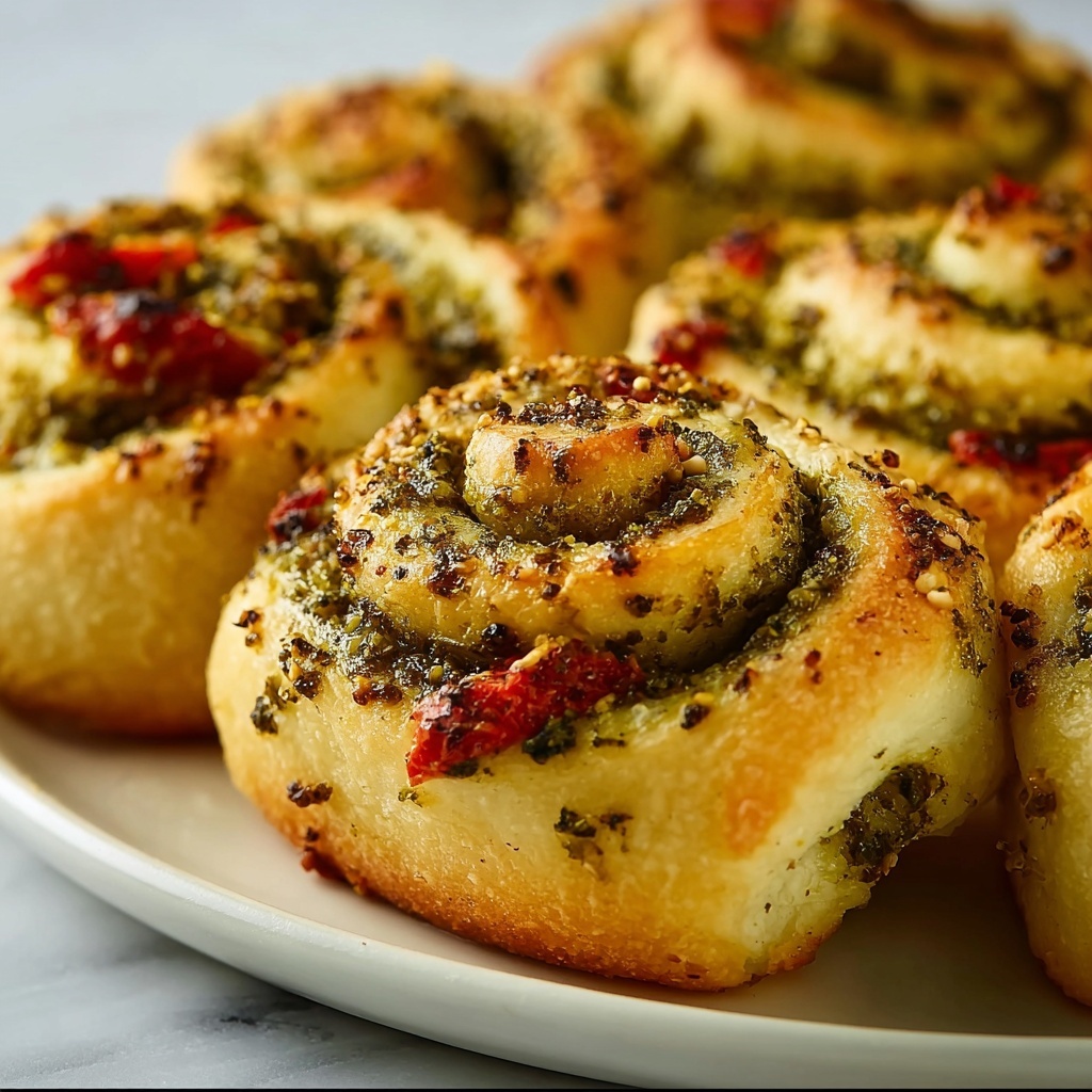 Festive Pesto Crescent Rolls with Mozzarella and Parmesan Recipe - Recipe Image