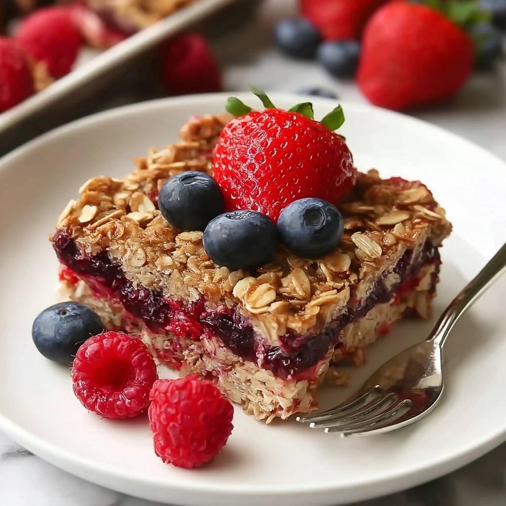 Mixed Berry Baked Oatmeal Recipe - Recipe Image