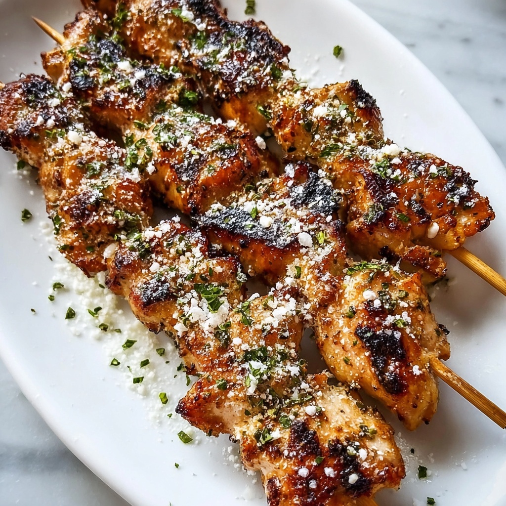 Ranch Garlic Parmesan Chicken Skewers Recipe - Recipe Image