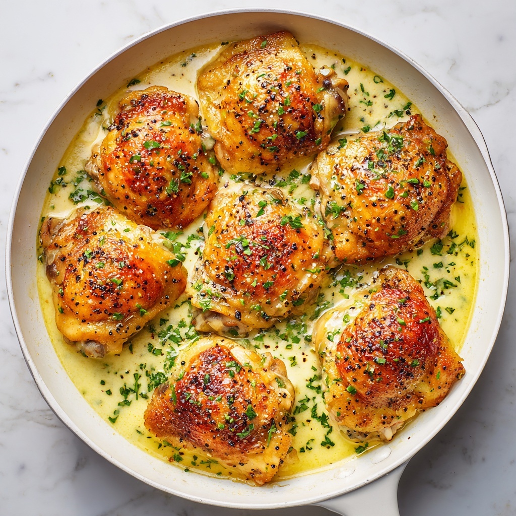 Creamy Oven Baked Chicken Thighs Recipe - Recipe Image
