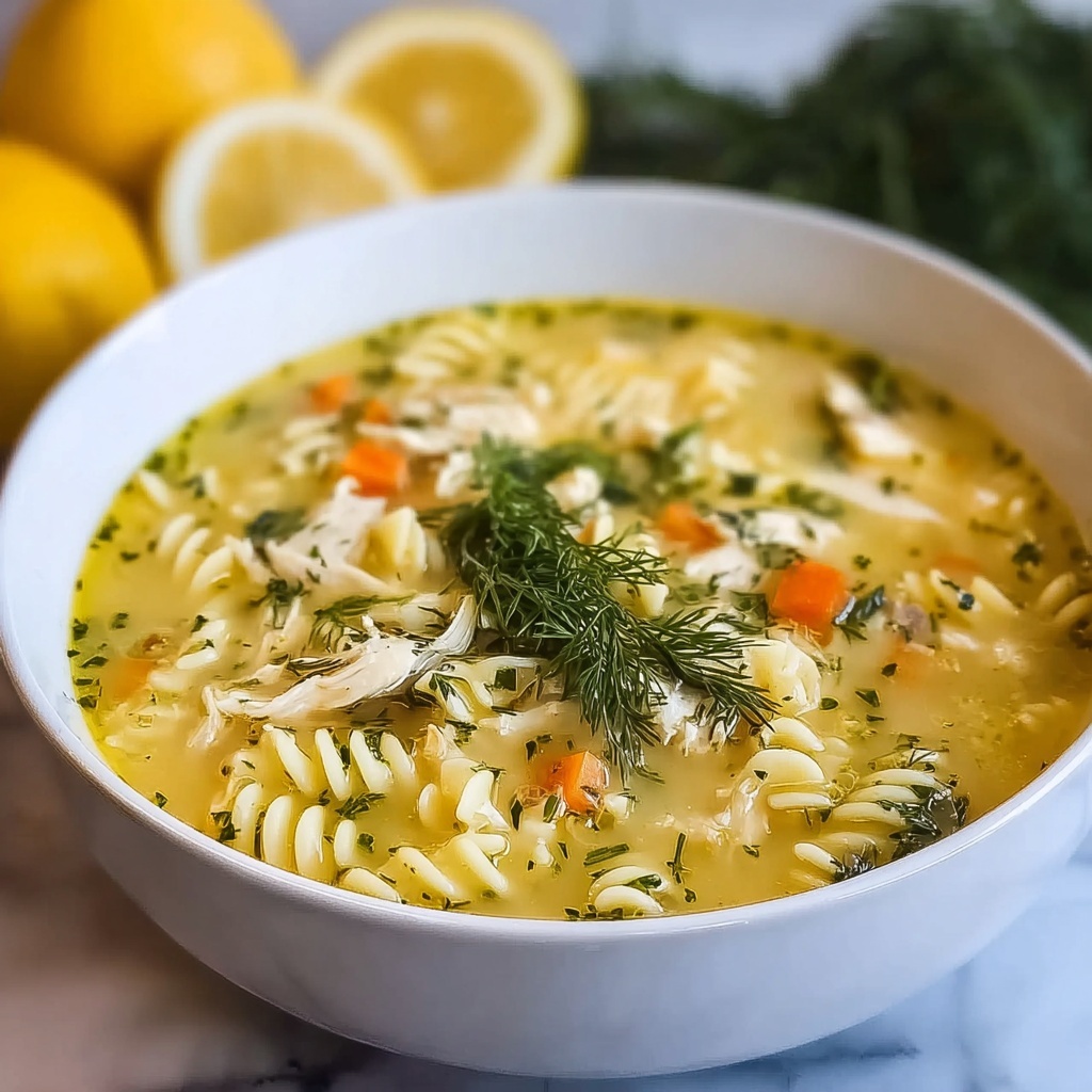Mediterranean Lemon Chicken Soup Recipe - Recipe Image