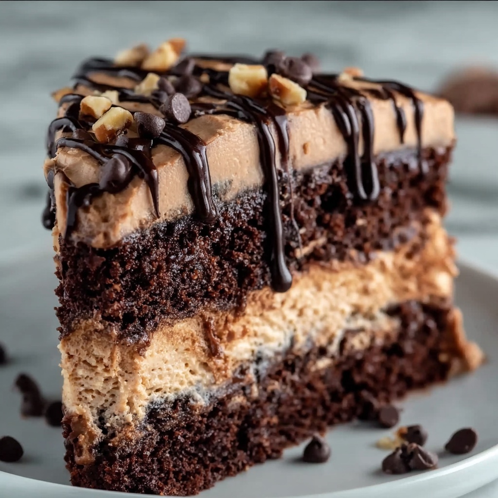 Chocolate Peanut Butter Ooey Gooey Cake Recipe - Recipe Image