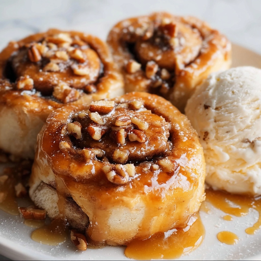 Peach Cobbler Cinnamon Rolls Recipe - Recipe Image