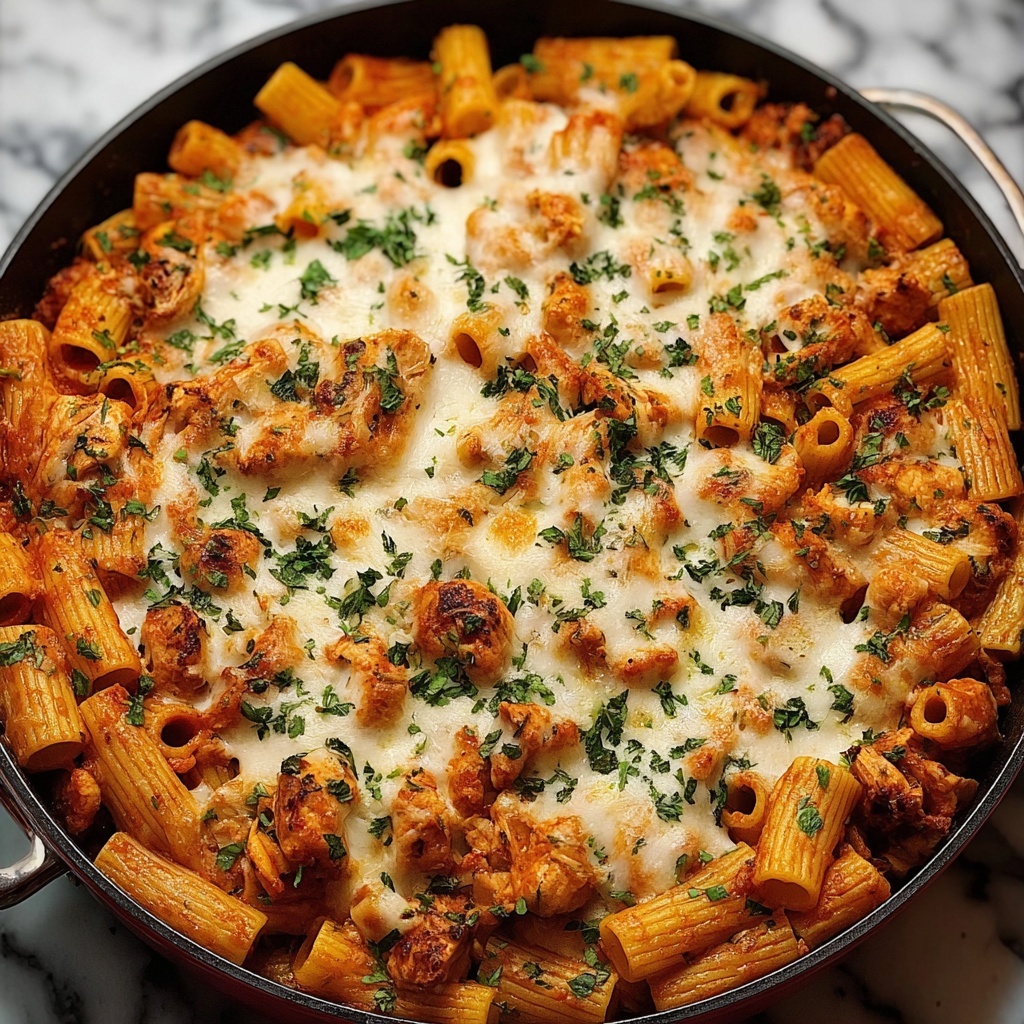 One-Pot Chicken Parmesan Pasta Recipe - Recipe Image