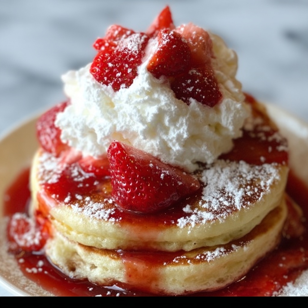 Strawberry Shortcake Pancakes Recipe - Recipe Image