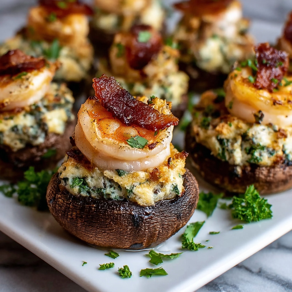 Creamy Shrimp Stuffed Mushrooms Recipe - Recipe Image