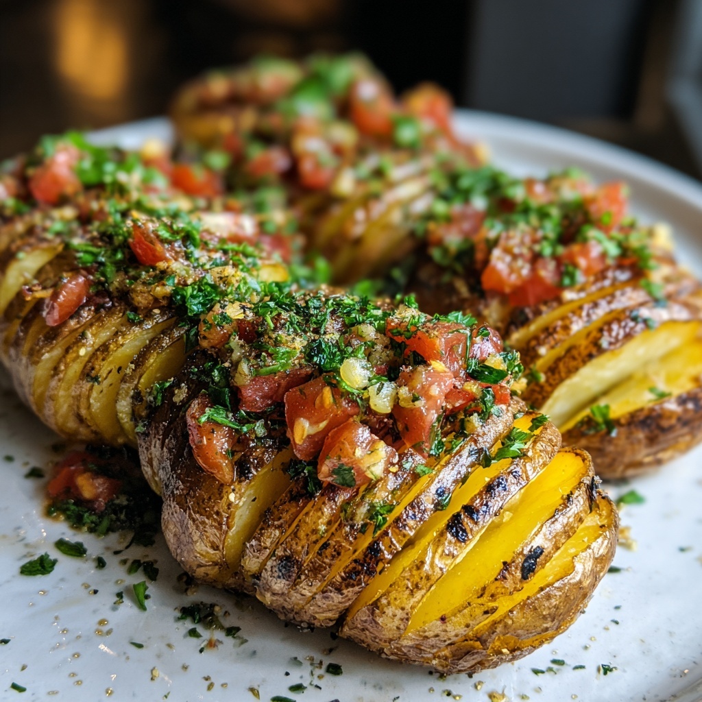 Grilled Baked Potatoes with Crispy Skins and Toppings Recipe - Recipe Image