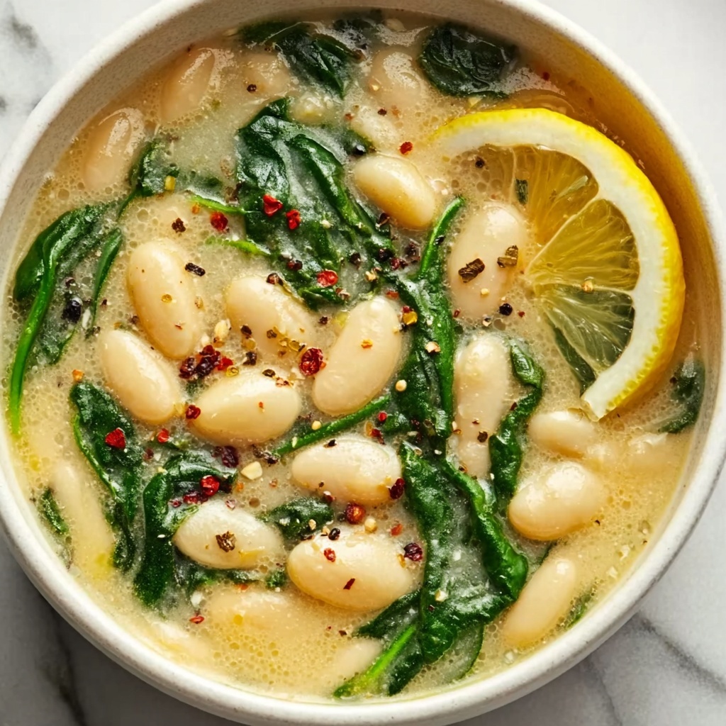 Creamy Lemon Garlic Butter Beans Recipe - Recipe Image