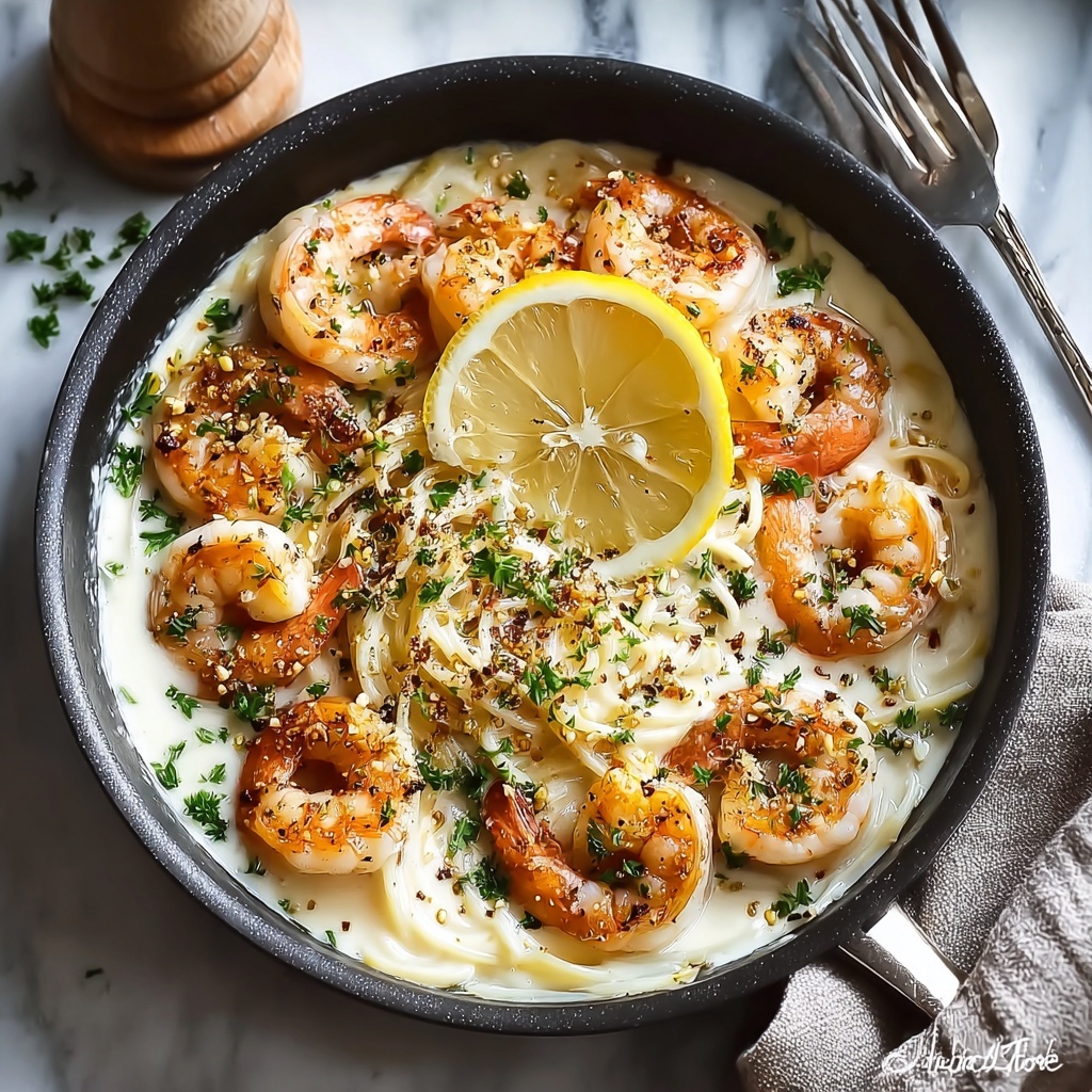 Creamy Lemon Parmesan Shrimp Recipe - Recipe Image