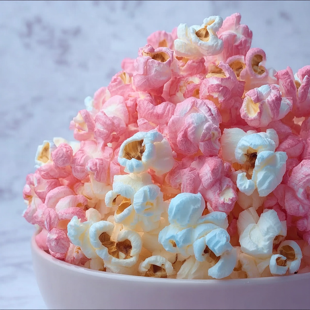 Cotton Candy Flavored Popcorn Recipe - Recipe Image