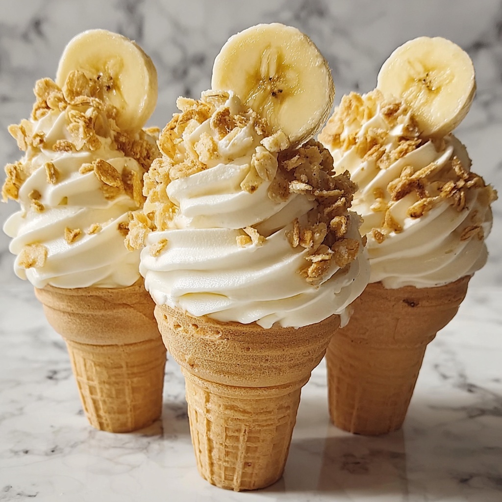 Banana Pudding Cheesecake Cones Recipe - Recipe Image