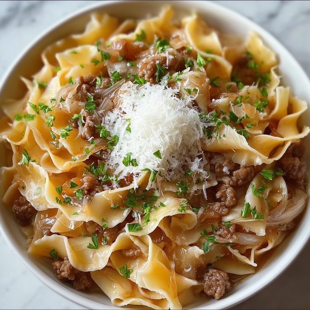 French Onion Beef and Noodles Recipe - Recipe Image