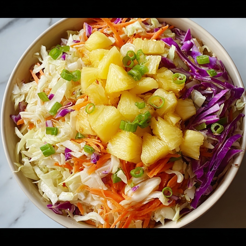 No-Mayo Hawaiian Pineapple Coleslaw Recipe - Recipe Image