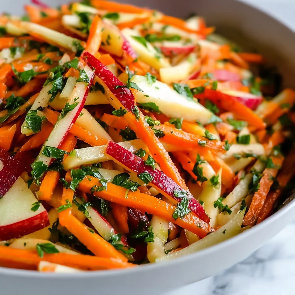 Crunchy Apple & Carrot Salad with Creamy Citrus Dressing Recipe - Recipe Image