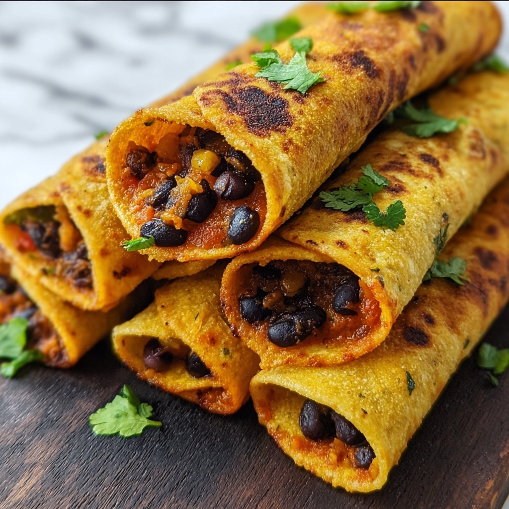 Easy Black Bean Taquitos Recipe - Recipe Image