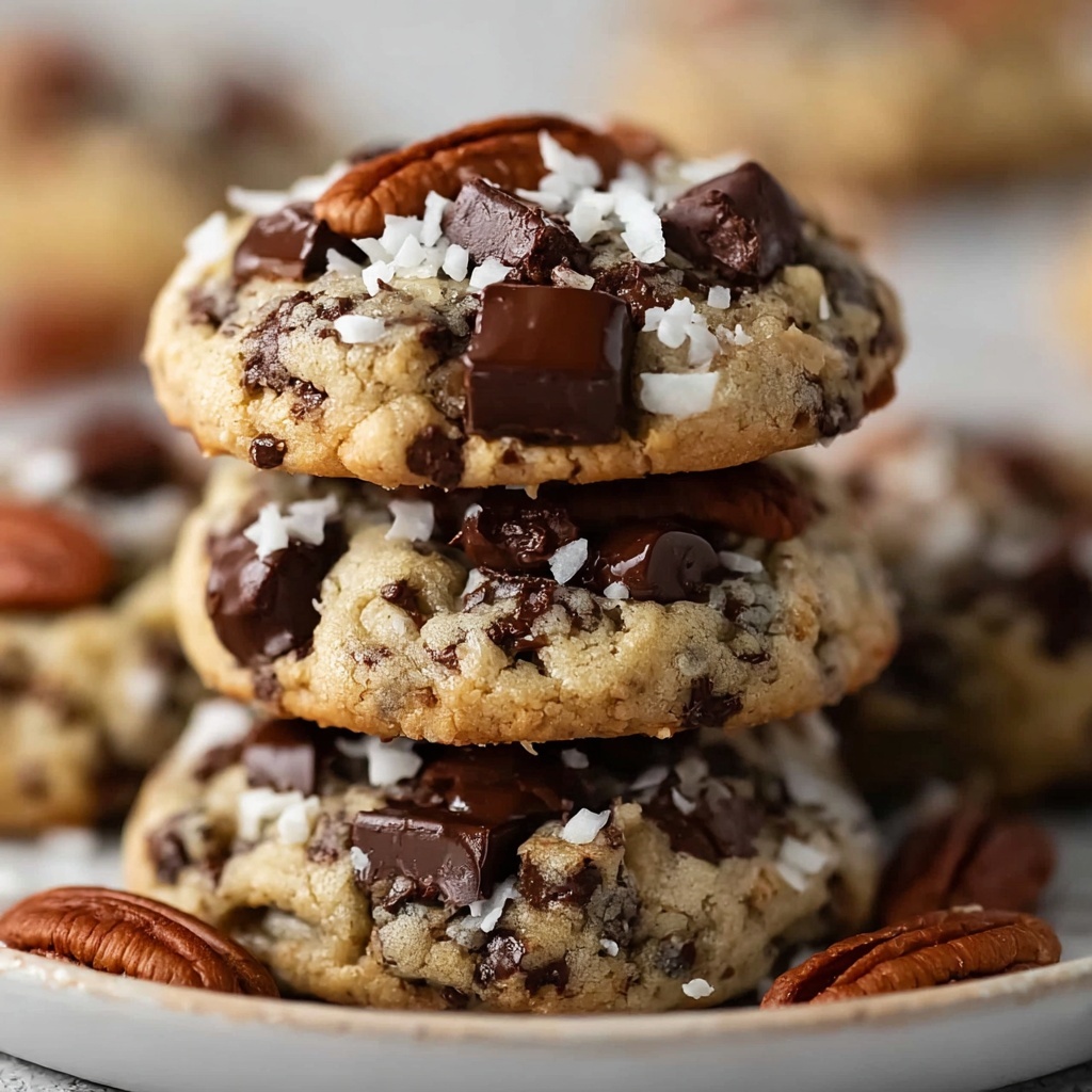 Chocolate Pecan Coconut Cookies Recipe - Recipe Image