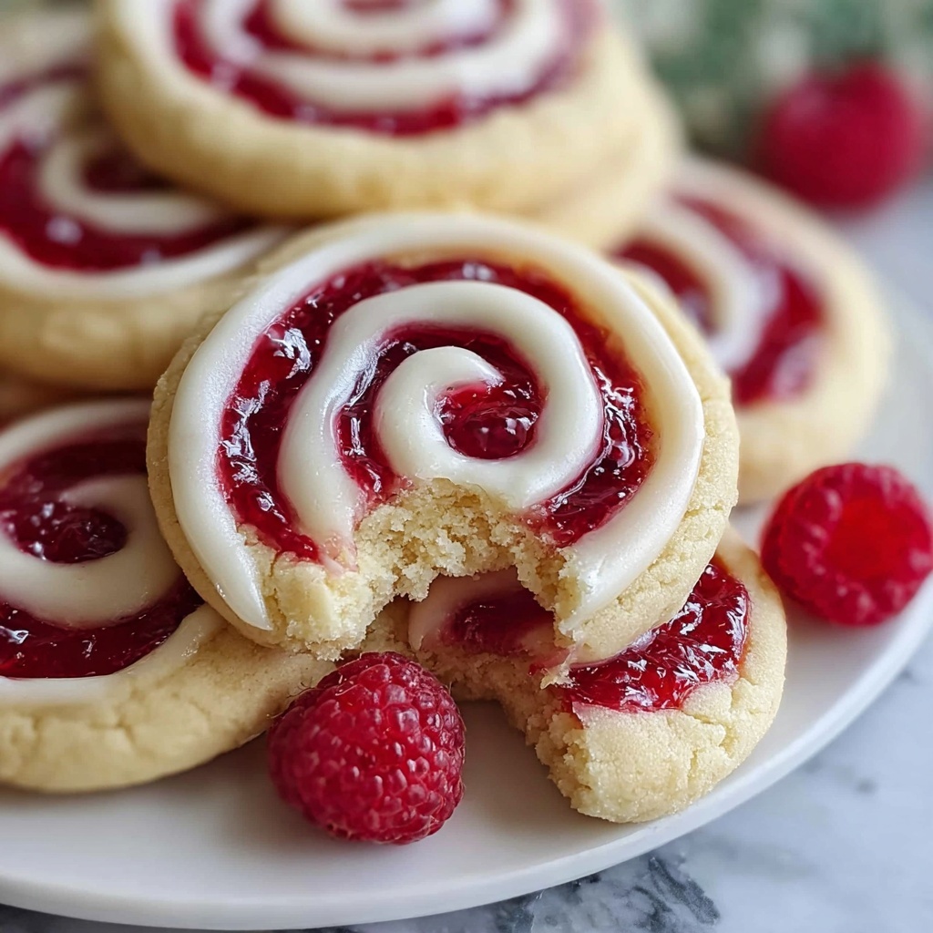 Raspberry Swirl Shortbread Cookies Recipe - Recipe Image