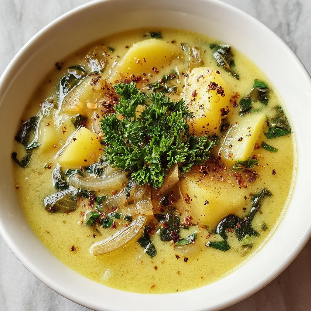 Creamy Vegan Potato Soup Recipe - Recipe Image