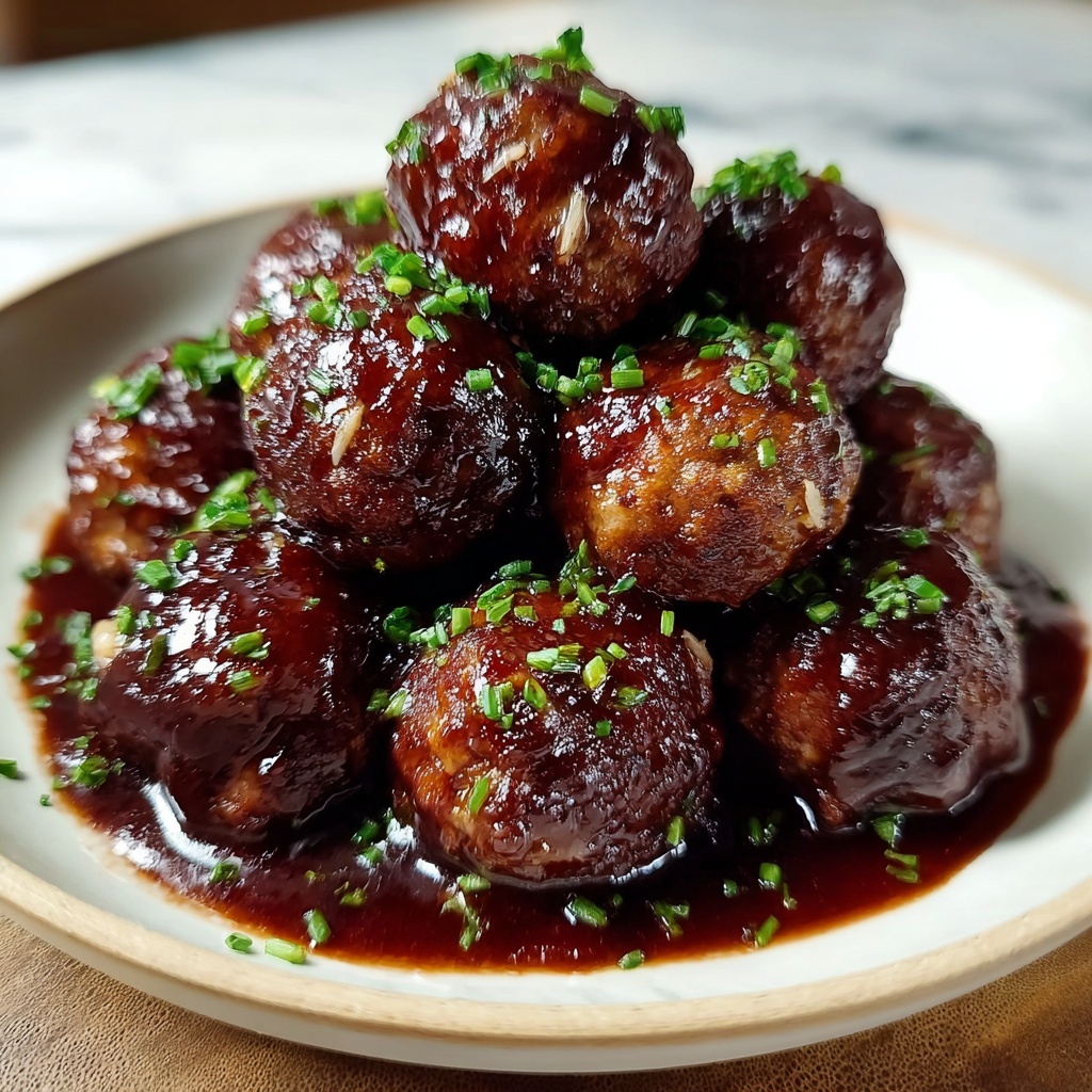 Slow Cooker Bourbon Apple Butter Meatballs Recipe - Recipe Image