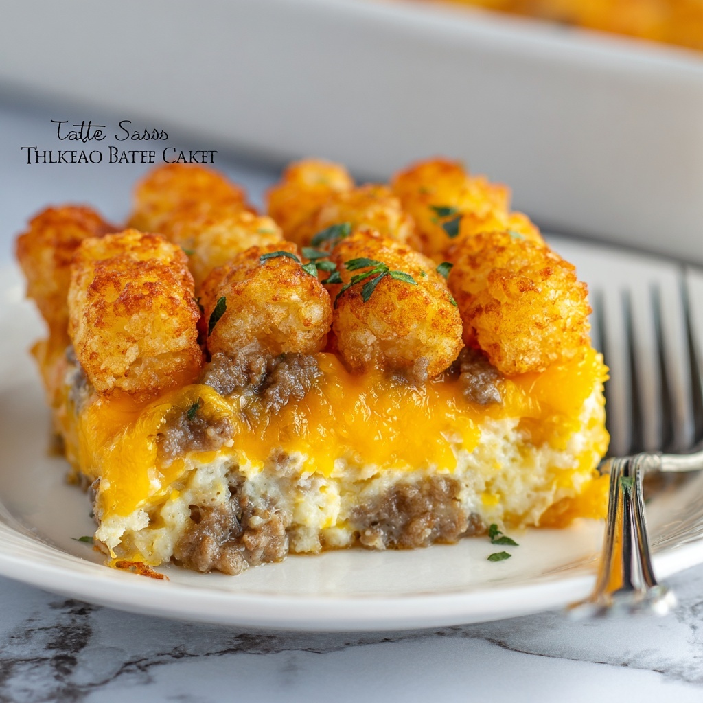Tater Tot Sausage Breakfast Casserole Recipe - Recipe Image