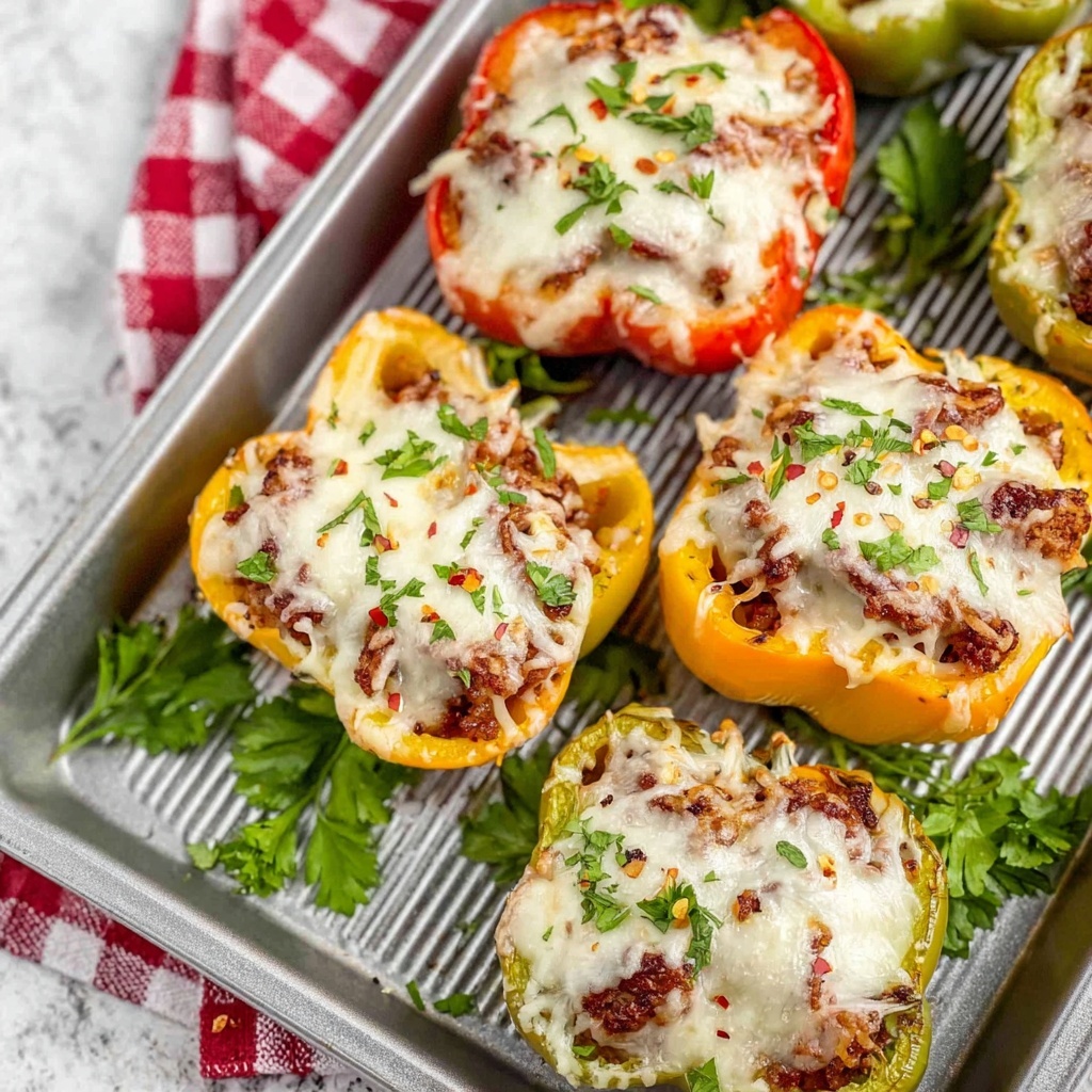 Lasagna Stuffed Peppers Recipe - Recipe Image
