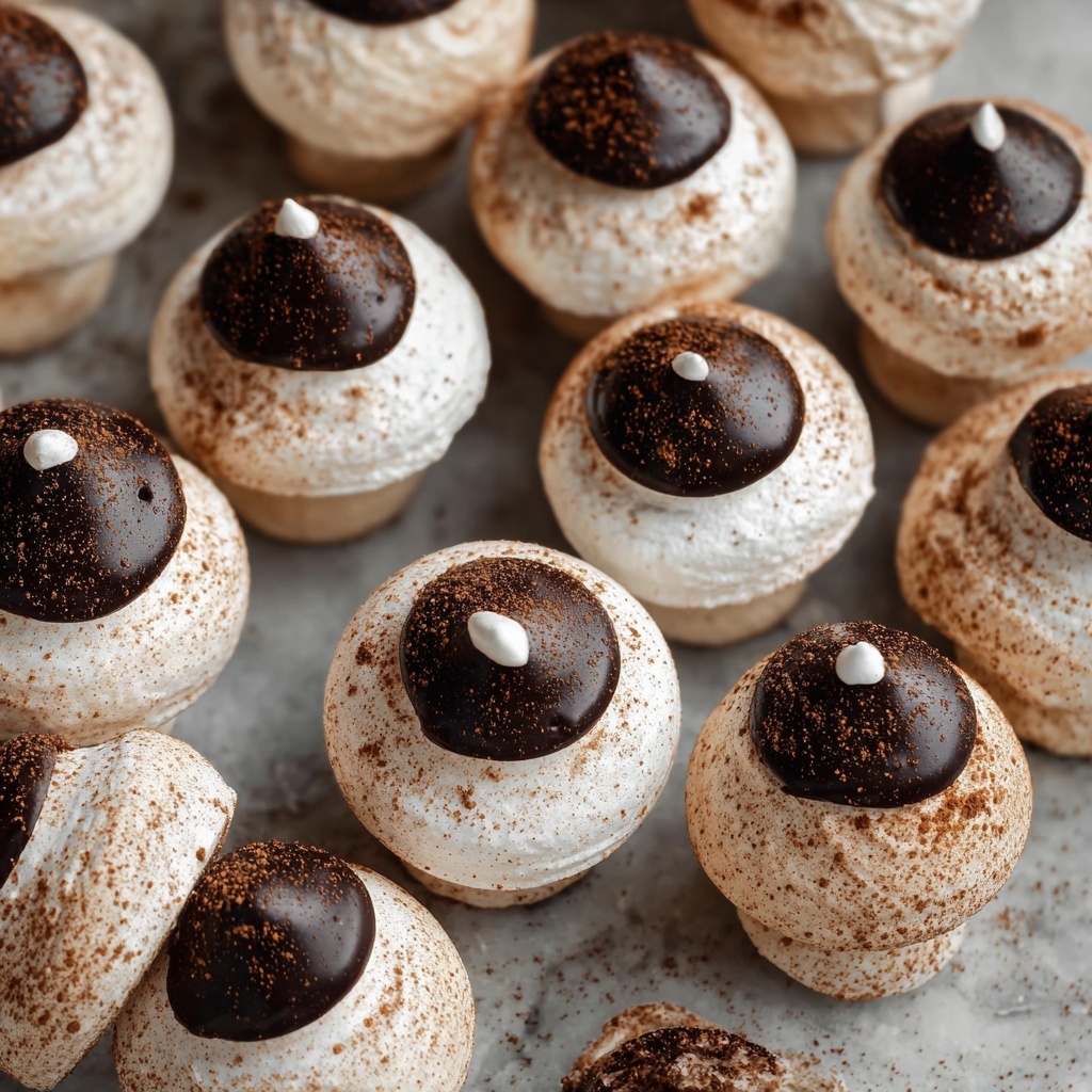 Vegan Meringue Mushrooms Recipe - Recipe Image