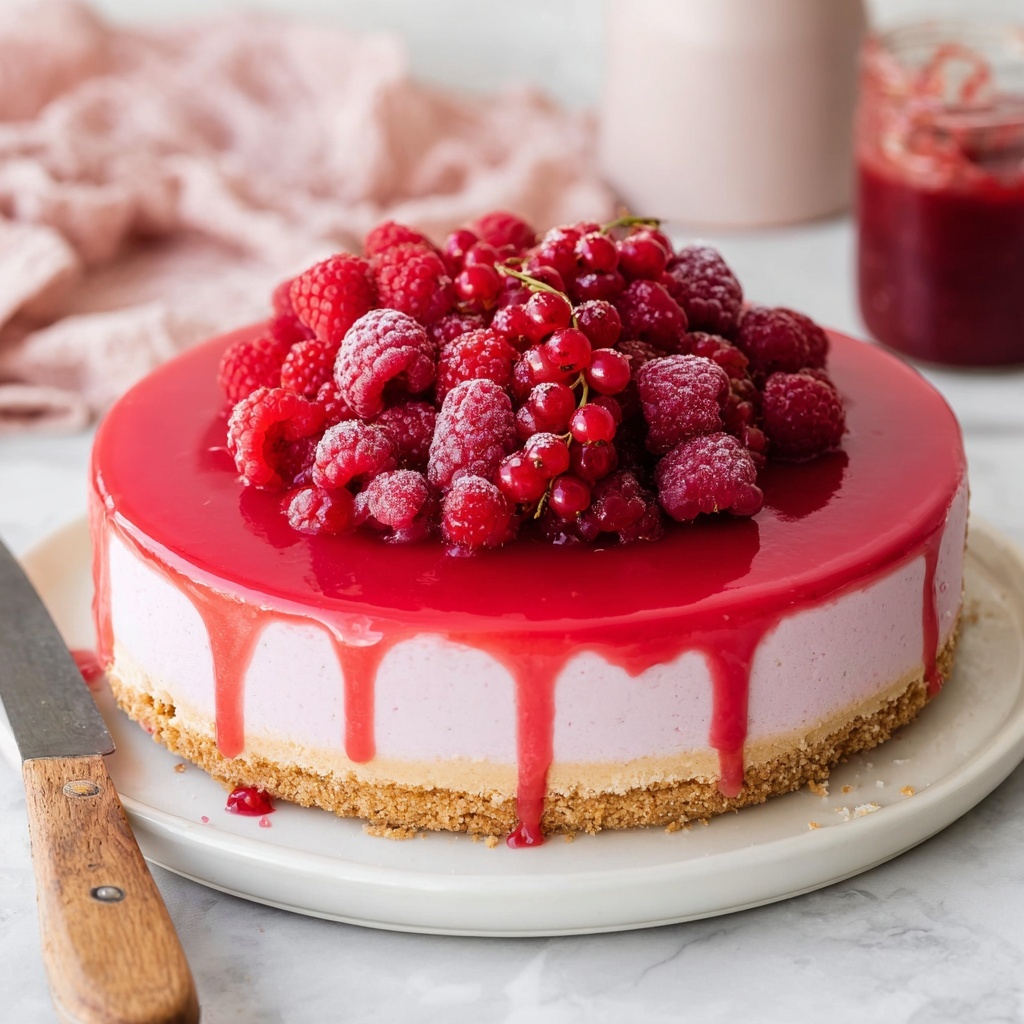 Vegan Raspberry Cheesecake Recipe - Recipe Image