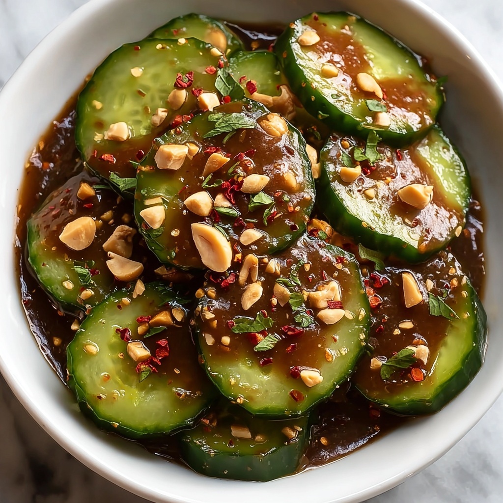 Cucumbers in Spicy Peanut Sauce Recipe - Recipe Image