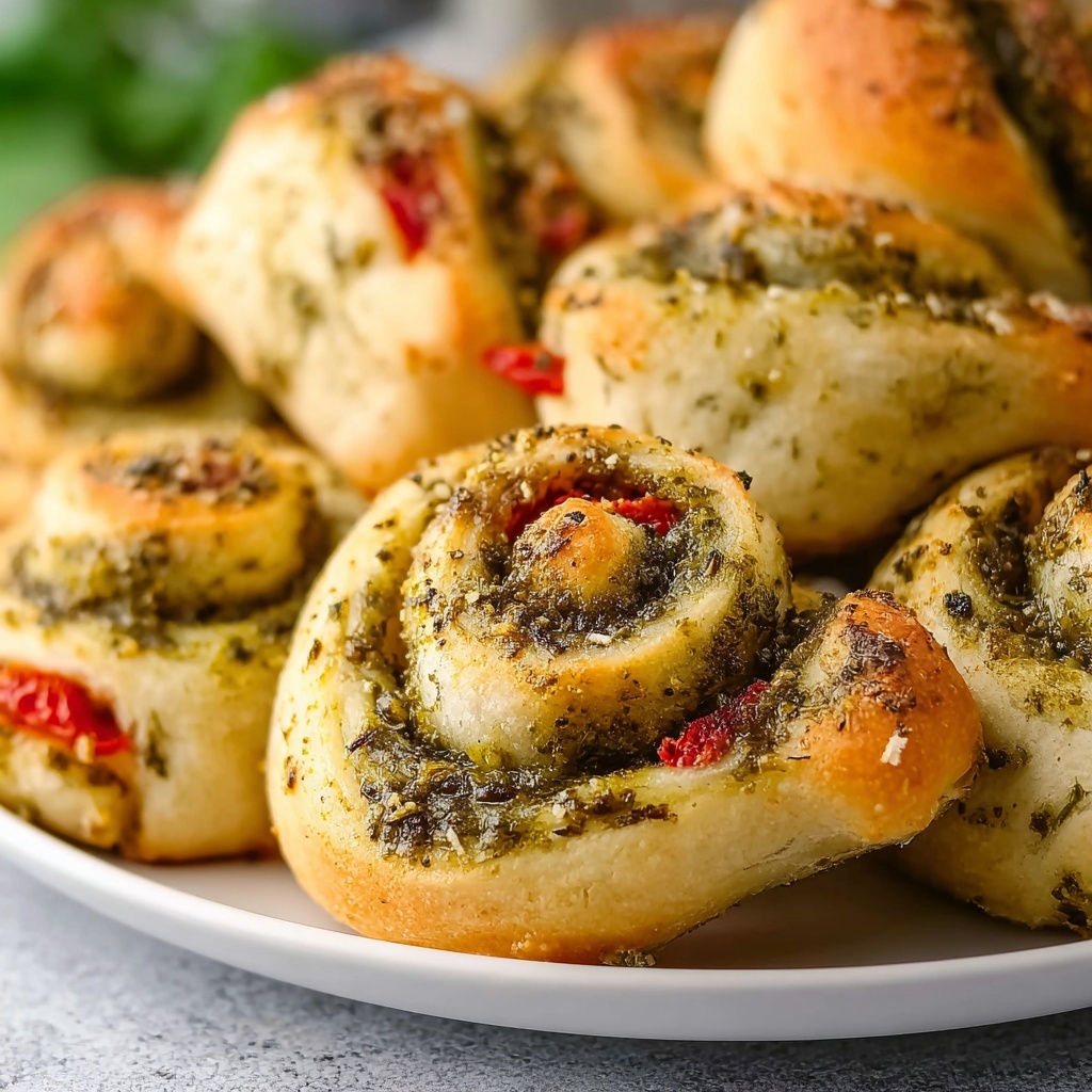 Festive Pesto Crescent Rolls with Mozzarella and Parmesan Recipe - Recipe Image