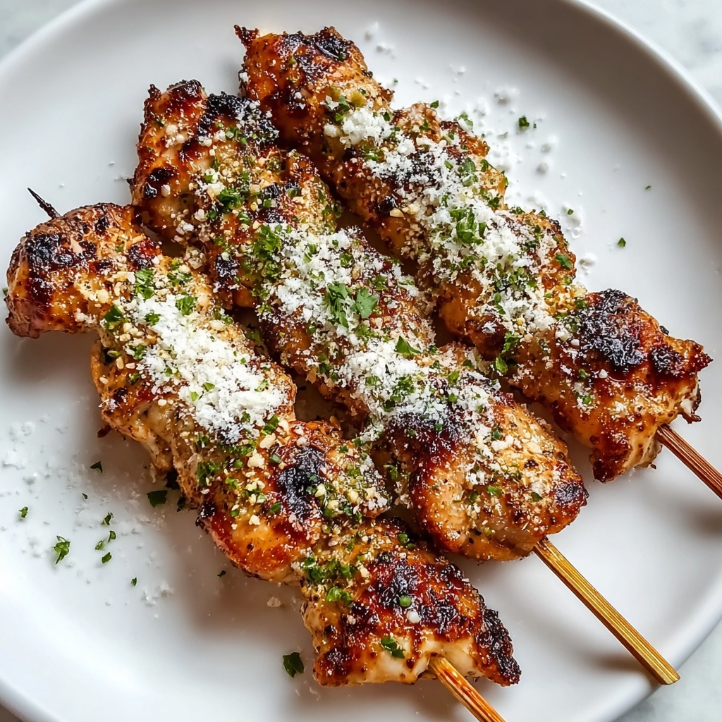 Ranch Garlic Parmesan Chicken Skewers Recipe - Recipe Image