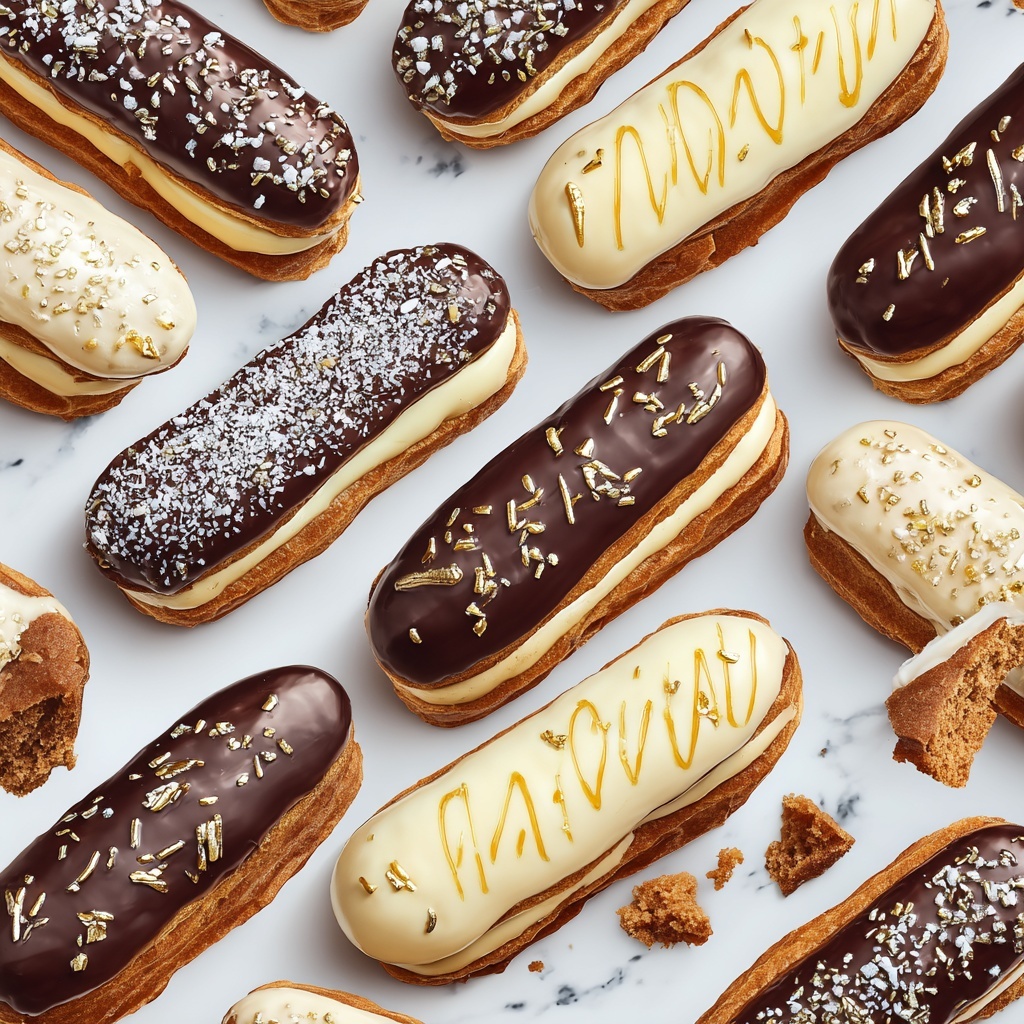 Chocolate Éclairs with Vanilla Filling Recipe - Recipe Image