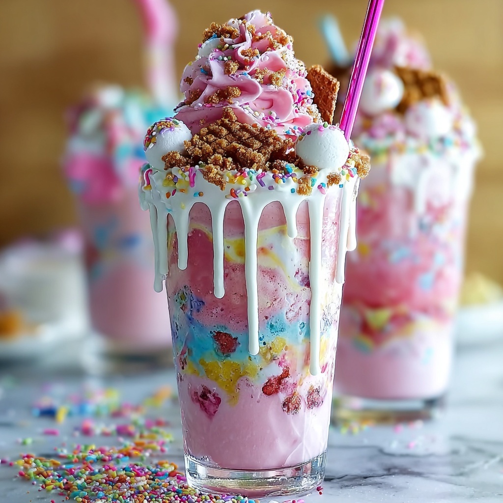 Unicorn Fantasy Freakshakes Recipe - Recipe Image