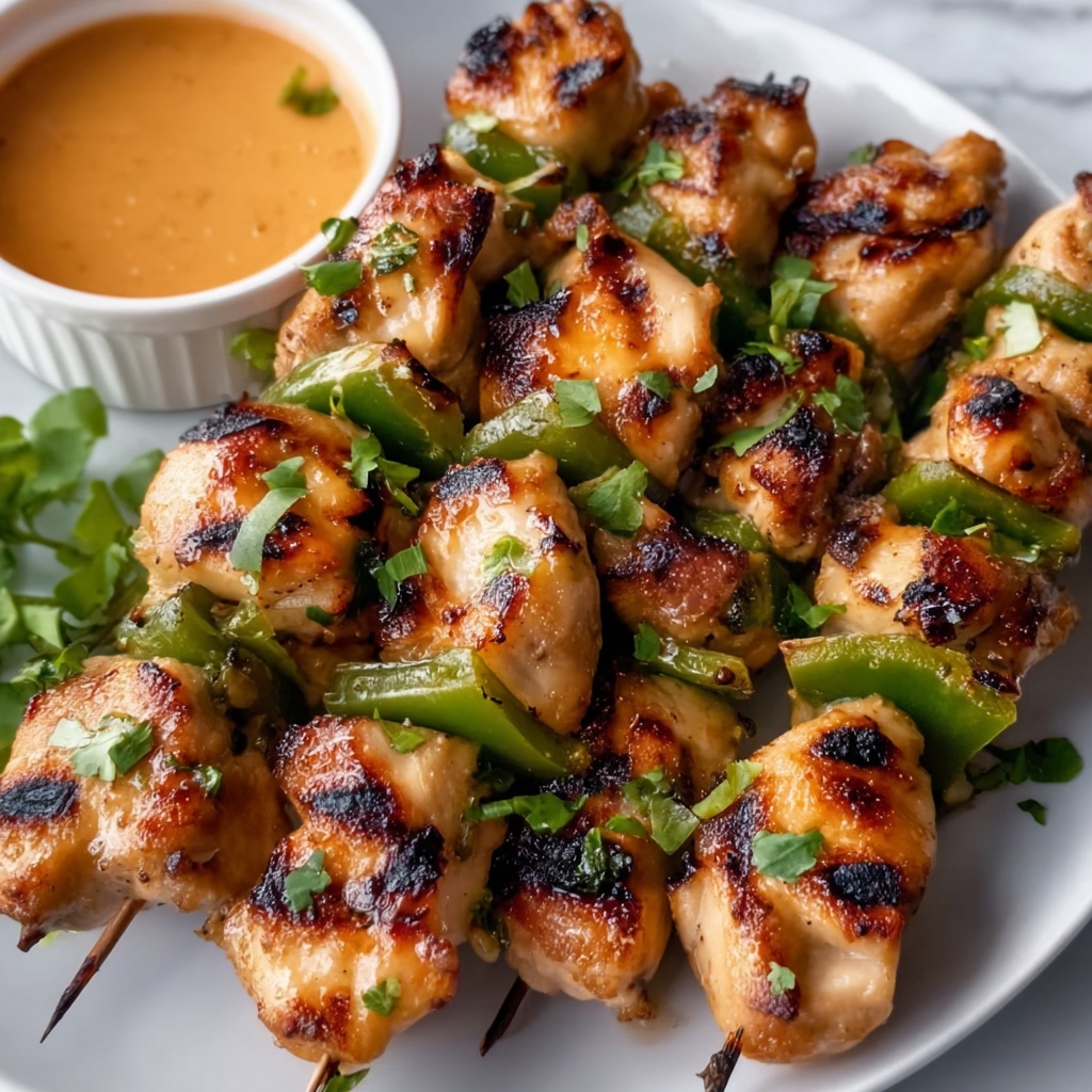 Grilled Thai Coconut Chicken Skewers with Peanut Sauce Recipe - Recipe Image