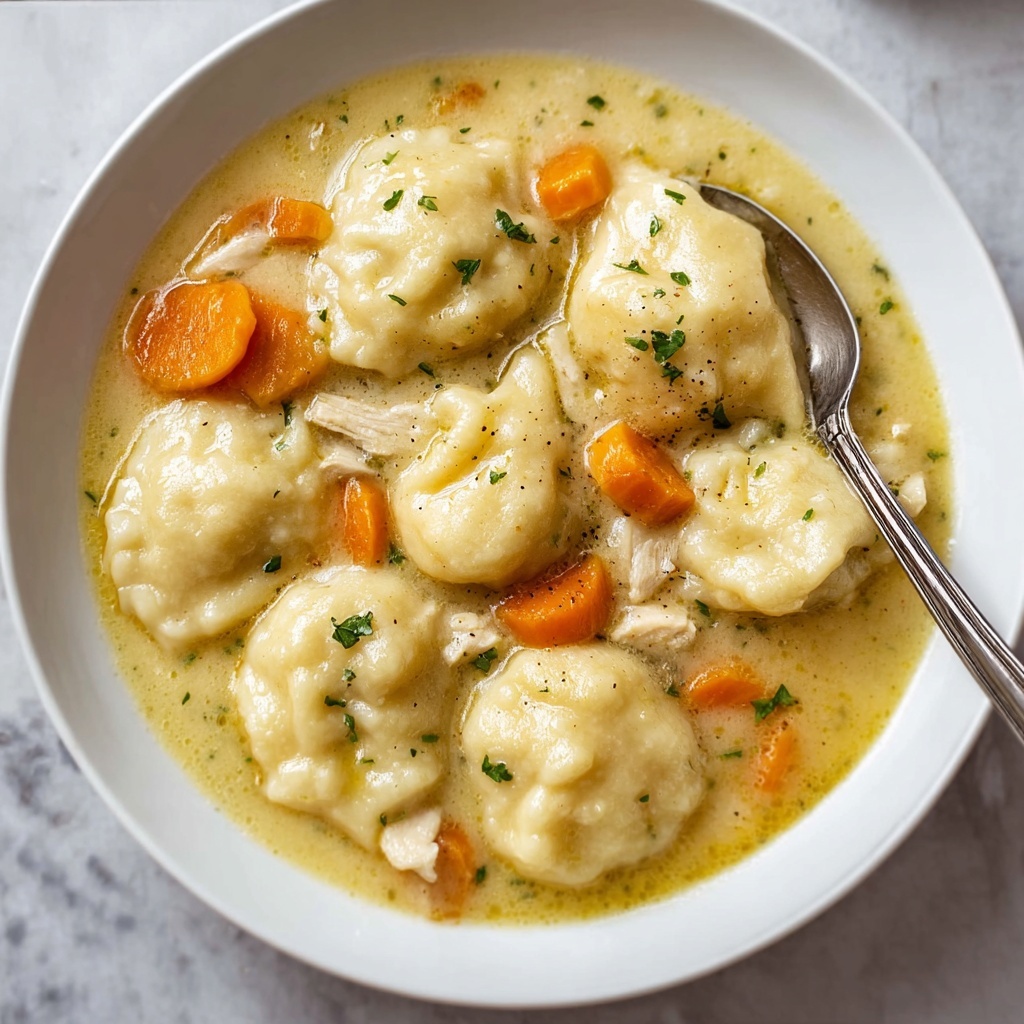 Creamy Chicken Stew and Dumplings Recipe - Recipe Image
