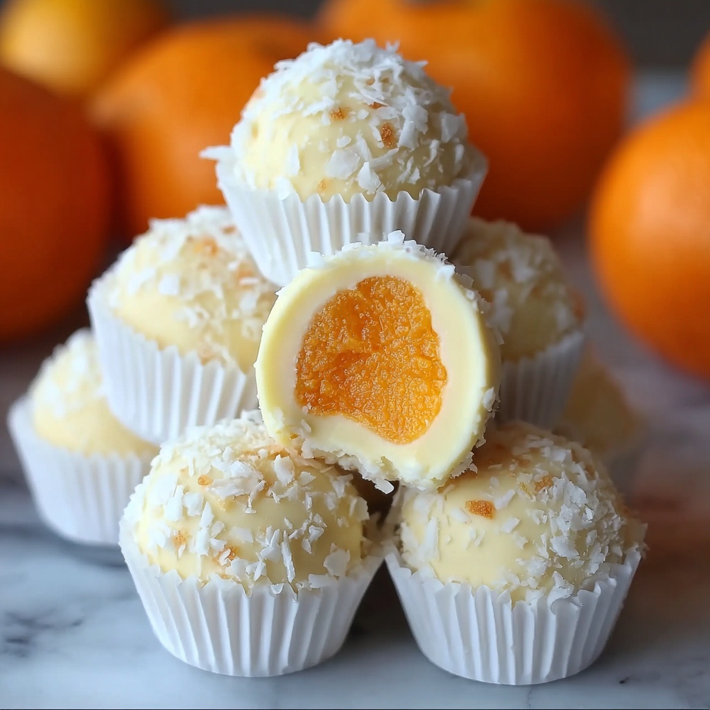 No-Bake Orange Creamsicle Truffles Recipe - Recipe Image