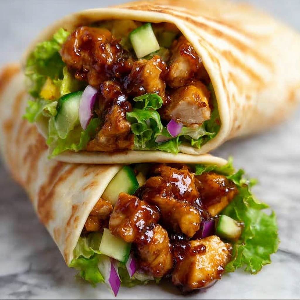 Hawaiian BBQ Chicken Wraps Recipe - Recipe Image