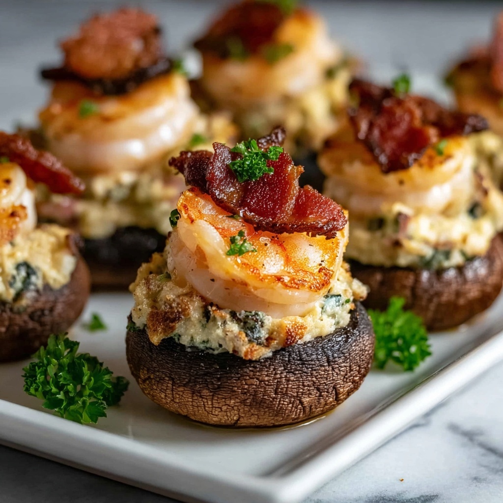 Creamy Shrimp Stuffed Mushrooms Recipe - Recipe Image
