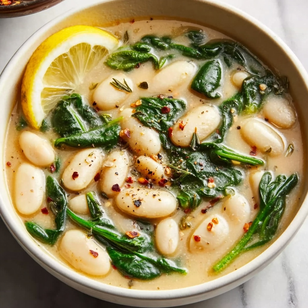 Creamy Lemon Garlic Butter Beans Recipe - Recipe Image