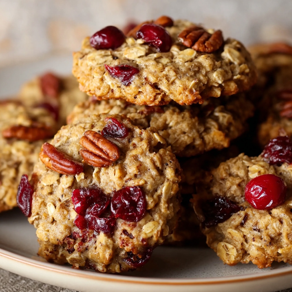 Cranberry Pecan Oatmeal Cookies Recipe - Recipe Image